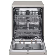 LG QuadWash Steam Dishwasher with 14 Place Settings, EasyRack Plus, Inverter Direct Drive, ThinQ, and Platinum Silver Finish – DFC435FP