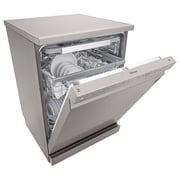 LG QuadWash Steam Dishwasher with 14 Place Settings, EasyRack Plus, Inverter Direct Drive, ThinQ, and Platinum Silver Finish – DFC435FP