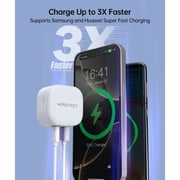 Protect Dual Output GAN Power Adapter White