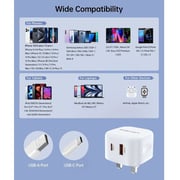 Protect Dual Output GAN Power Adapter White