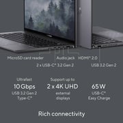 Asus Zenbook 14 OLED (2024) Laptop - AMD Ryzen 5-7430U / 14inch OLED / 512GB SSD / 8GB RAM / Shared AMD Radeon Graphics / Windows 11 Home / English & Arabic Keyboard / Jade Black / Middle East Version - [UM3402YA-KM766W]
