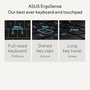 Asus Zenbook 14 OLED (2024) Laptop - AMD Ryzen 5-7430U / 14inch OLED / 512GB SSD / 8GB RAM / Shared AMD Radeon Graphics / Windows 11 Home / English & Arabic Keyboard / Jade Black / Middle East Version - [UM3402YA-KM766W]