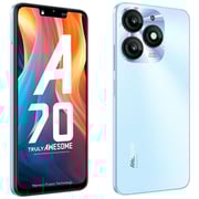 إيتل هاتف ذكي A70 بسعة 128 جيجا باللون الأزرق السماوي يدعم تقنية 4G