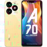 ايتل هاتف ذكي A70 بسعة 128 جيجا بايت ذهبي لامع يدعم تقنية 4G