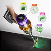 Dyson V15 Detect Absolute Cordless Vacuum Cleaner with 4 Extra Attachment Yellow/Nickel - International Version