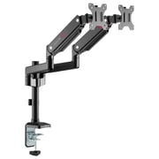 Gameon Pole Mounted Gas Spring Dual Monitor Arm Black