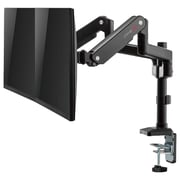 Gameon Pole Mounted Gas Spring Dual Monitor Arm Black