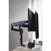 Gameon Pole Mounted Gas Spring Dual Monitor Arm Black
