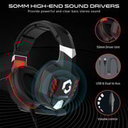 Gameon GOK901 Nightfall Wired Over Ear Gaming Headphones Black
