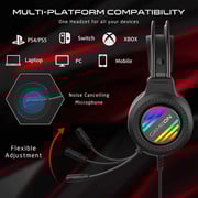 Gameon GOT100 Ravenstrike Wired Over Ear Gaming Headphones Black
