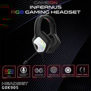 Gameon GOK905 Infernus Wired Over Ear Gaming Headphones Black