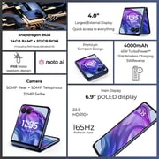 Motorola Razr 50 Ultra 512GB 12GB Midnight Blue 5G Smartphone