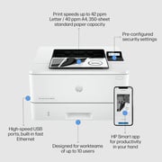 HP LaserJet Pro 4003n Wireless Printer, White - 2Z611A