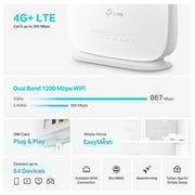 TPLink AC1200 4G+ Cat6 Wireless Dual Band Gigabit Router