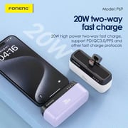 Foneng Power Bank 5000mAh Black P69