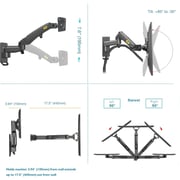 NB Full Motion Monitor Wall Mount Black