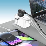 Travelmall 1 Pc GaN PD 4 Port Travel Adaptor White