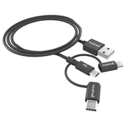 Travelmall 3-in-1 Cable 1m Black