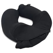 Travelmall 1 Pc 3D Inflatable Neck Pillow Black