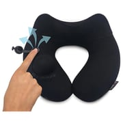 Travelmall 1 Pc 3D Inflatable Neck Pillow Black
