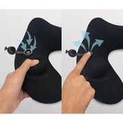 Travelmall 1 Pc 3D Inflatable Neck Pillow Black
