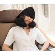 Travelmall 1 Pc 3D Inflatable Neck Pillow Black