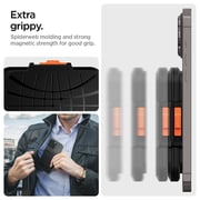 Spigen Lock Fit MagFit Wallet Card Holder Black iPhone