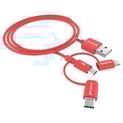 Travelmall 3-in-1 Cable 1m Red