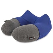 Travelmall 1 Pc 3D Inflatable Neck Pillow Blue