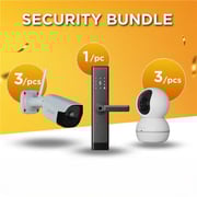 Security Bundle - Smart Door Lock, Outdoor Camera & Indoor Camera - Comprehensive Home Security System with Real-Time Monitoring and Advanced Smart Home Integration