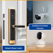Security Bundle - Smart Door Lock, Outdoor Camera & Indoor Camera - Comprehensive Home Security System with Real-Time Monitoring and Advanced Smart Home Integration