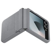 Samsung Flap Vegan Leather Case Gray Galaxy Z Flip 6