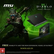 MSI Stealth 18 Mercedes-AMG Motorsport Gaming (2024) Laptop - 1st Series / Intel Core Ultra 9-185H / 18inch / 2TB SSD / 32GB RAM / 12GB NVIDIA GeForce RTX 4080 Graphics / Windows 11 Home / English & Arabic Keyboard / Black /Middle East Version-[A1V A1VHG]