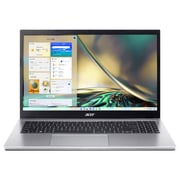 Acer Aspire 3 (2024) Notebook - 12th Gen / Intel Core i7-1255U / 15.6inch FHD / 512GB SSD / 16GB RAM / Windows 11 Home / English & Arabic Keyboard / Pure Silver / Middle East Version - [A315-59-764T]