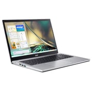 Acer Aspire 3 (2024) Notebook - 12th Gen / Intel Core i7-1255U / 15.6inch FHD / 512GB SSD / 16GB RAM / Windows 11 Home / English & Arabic Keyboard / Pure Silver / Middle East Version - [A315-59-764T]