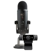 Blue Yeti Microphone With Logitech C922 Pro HD Webcam Black