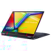 Asus Vivobook S 14 Flip 2-in-1 Convertible (2024) Laptop - AMD Ryzen 5-7430U / 14inch WUXGA / 512GB SSD / 8 GB RAM / Shared AMD Radeon Graphics / Windows 11 Home / English & Arabic Keyboard / Quiet Blue / Middle East Version - [TN3402YA-LZ327W]