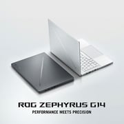 Asus ROG Zephyrus G14 Gaming (2024) Laptop - AMD Ryzen 9-8945HS / 14inch 3K / 1TB SSD / 32GB RAM / 8GB NVIDIA GeForce RTX 4060 Graphics / Windows 11 Home / English & Arabic Keyboard / Platinum White / Middle East Version - [GA403UV-OLED9132W]