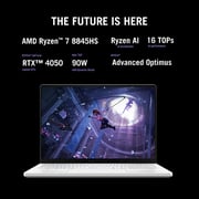 Asus ROG Zephyrus G14 Gaming (2024) Laptop - AMD Ryzen 7-8845HS / 14inch 3K / 1TB SSD / 32GB RAM / 6GB NVIDIA GeForce RTX 4050 Graphics / Windows 11 Home / English & Arabic Keyboard / Platinum White / Middle East Version - [GA403UU-OLED7132W]
