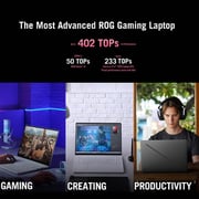 Asus ROG Zephyrus G16 Gaming (2024) Laptop - AMD Ryzen AI 9 HX 370 / 16inch WQXGA / 1TB SSD / 32GB RAM / 8GB NVIDIA GeForce RTX 4060 Graphics / Windows 11 Home / English & Arabic Keyboard / Eclipse Gray / Middle East Version - [GA605WV-AI-OLED9132G]