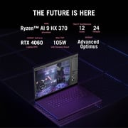 Asus ROG Zephyrus G16 Gaming (2024) Laptop - AMD Ryzen AI 9 HX 370 / 16inch WQXGA / 1TB SSD / 32GB RAM / 8GB NVIDIA GeForce RTX 4060 Graphics / Windows 11 Home / English & Arabic Keyboard / Eclipse Gray / Middle East Version - [GA605WV-AI-OLED9132G]