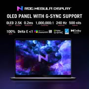 Asus ROG Zephyrus G16 Gaming (2024) Laptop - AMD Ryzen AI 9 HX 370 / 16inch WQXGA / 1TB SSD / 32GB RAM / 8GB NVIDIA GeForce RTX 4060 Graphics / Windows 11 Home / English & Arabic Keyboard / Eclipse Gray / Middle East Version - [GA605WV-AI-OLED9132G]