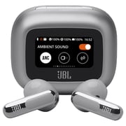 JBL LIVE FLEX 3 True Wireless Noise Cancelling Open-Stick Earbuds Silver