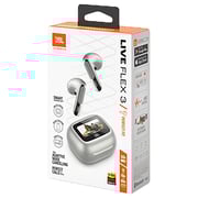JBL LIVE FLEX 3 True Wireless Noise Cancelling Open-Stick Earbuds Silver