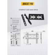 Bracket Pro Fixed TV Mount Black
