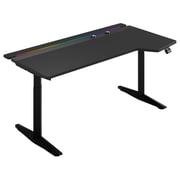 AFTERWORK RGB Ergonomic Height Adjustable Gaming Desk Black