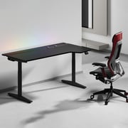 AFTERWORK RGB Ergonomic Height Adjustable Gaming Desk Black