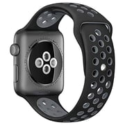 Fitit Silicone Strap Black/Grey and Silicon Blue Bundle 2 in 1 For Apple Watch 41/38/40mm - FIT-41WSB-SILNIKBK&SILBL