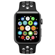 Fitit Silicone Strap Black/Grey and Silicon Blue Bundle 2 in 1 For Apple Watch 41/38/40mm - FIT-41WSB-SILNIKBK&SILBL