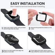 Fitit Silicone Strap Small Black and Bumper Bundle 2 in 1 For Apple Watch 41/38/40mm - FIT-41WSB-SILBLK-S